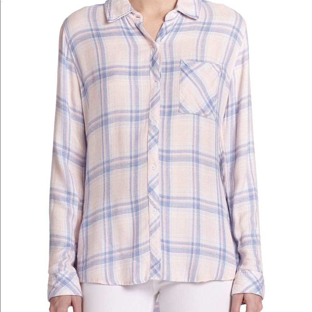 Rails Plaid Hunter Shirt in Pink and Blue
